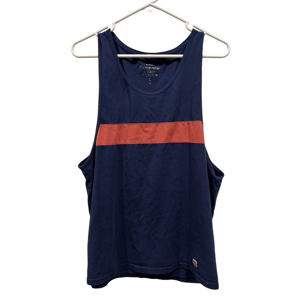 Abercrombie And Fitch Men's Tank Muscle T-Shirt Large Sleeveless Tank Top Y2K